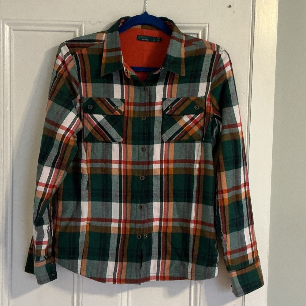 Women’s Plaid Shirt - Green, Red, and White